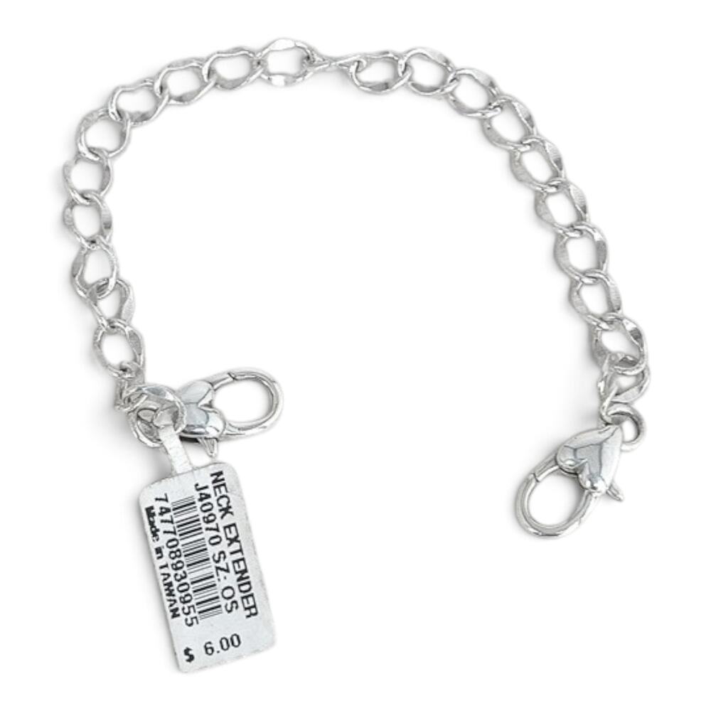 Brighton Silver Plated Chain Necklace Extender 6 Inch Adjustable Extension